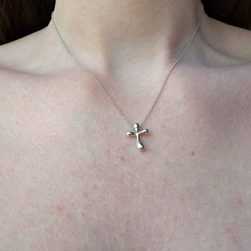 Tiffany & Co. Elsa Peretti Sterling Silver Cross Necklace